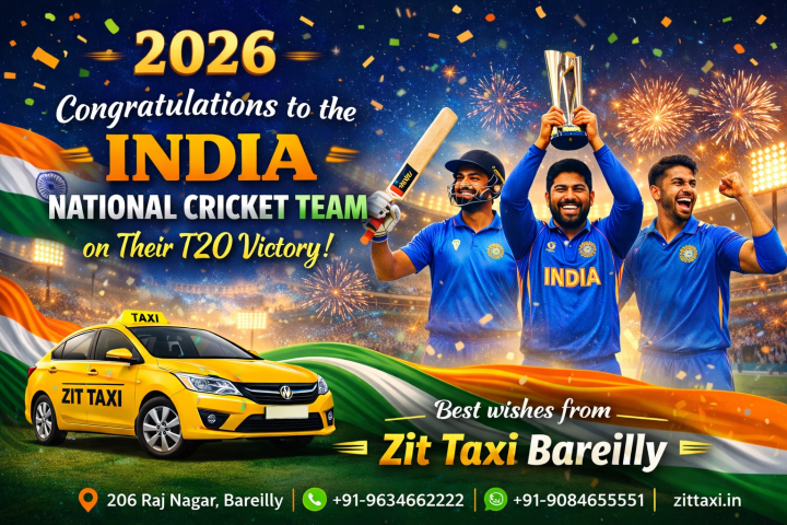 Congratulations to India National Cricket Team on T20 Victory | Zit Taxi Bareilly